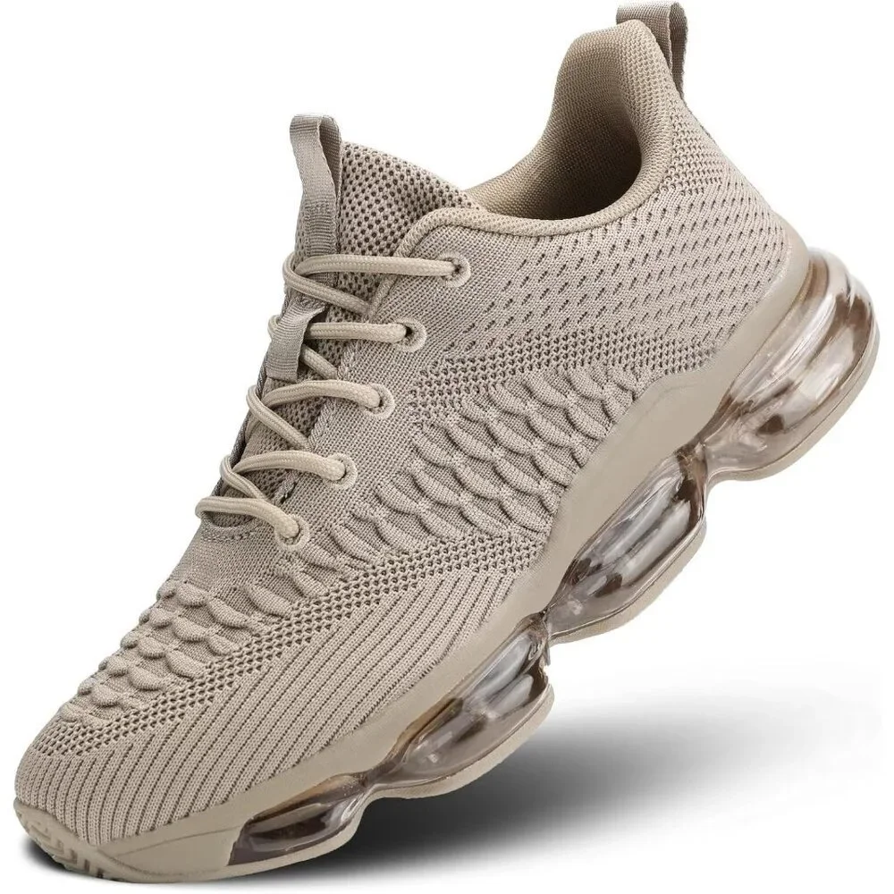 Men's Khaki Running Shoes Fashion Casual Walking Tennis Sneakers Trail Sport Gym